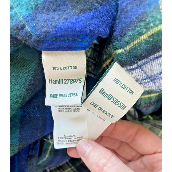 2 LL Bean Plaid Shirts Womens 2X* Nature Outdoor Gorpcore Long Sleeve Flannels - Picture 4 of 12